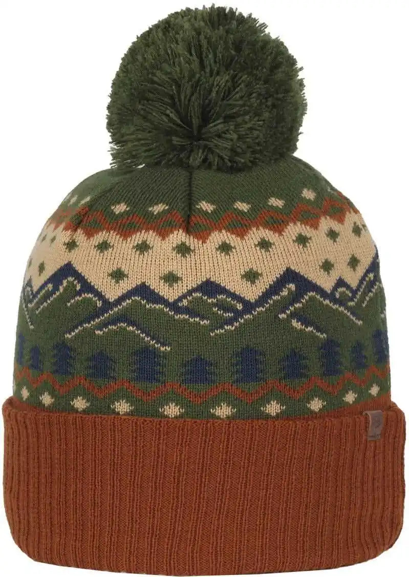 Oc Sports Knf-wild Graphic Watch Beanie with Pom - Mountain - Osfm