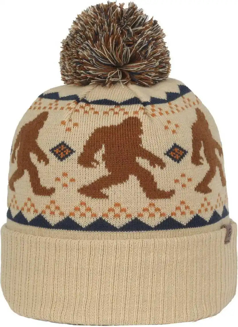 Oc Sports Knf-wild Graphic Watch Beanie with Pom - Sasquatch - Osfm