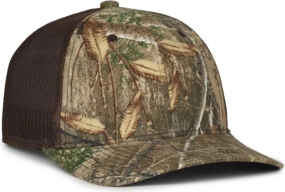 Oc Sports Mb2020camo Camo Snap Back Cap -rt Edge Brown - Osfm