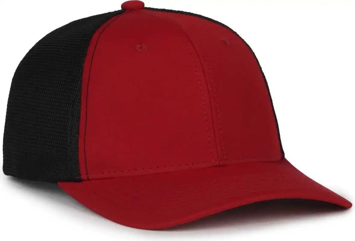 Oc Sports Mb2020pf Modern Performance Trucker Cap - Cardinal Black - Osfm