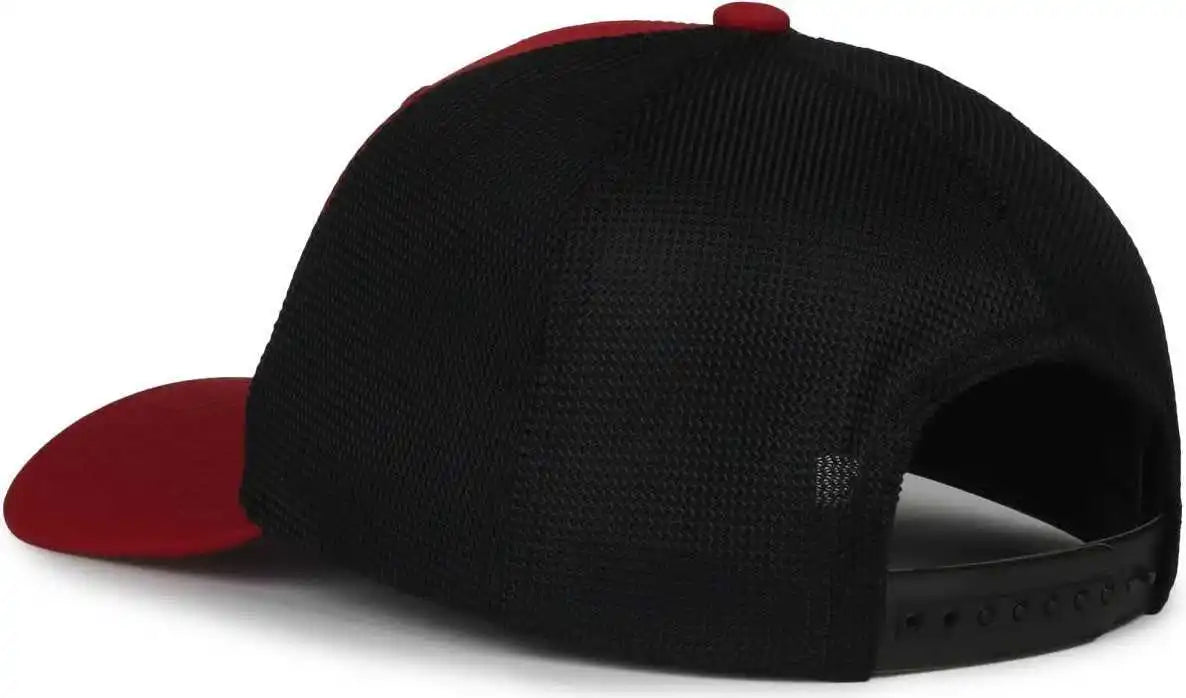 Oc Sports Mb2020pf Modern Performance Trucker Cap - Cardinal Black - Osfm