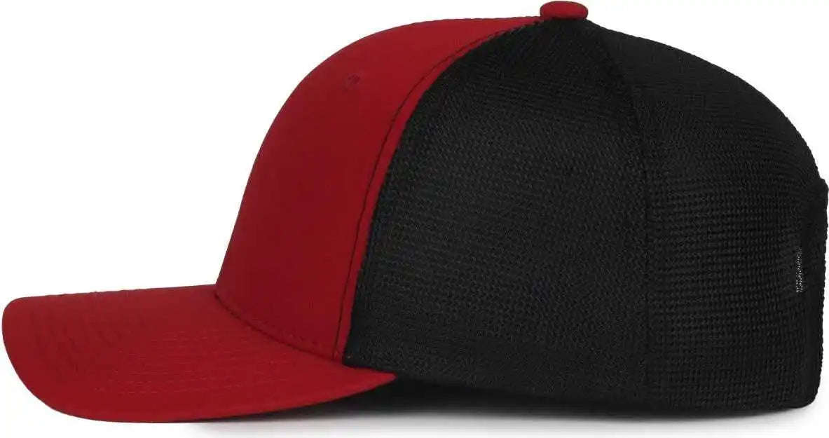 Oc Sports Mb2020pf Modern Performance Trucker Cap - Cardinal Black - Osfm