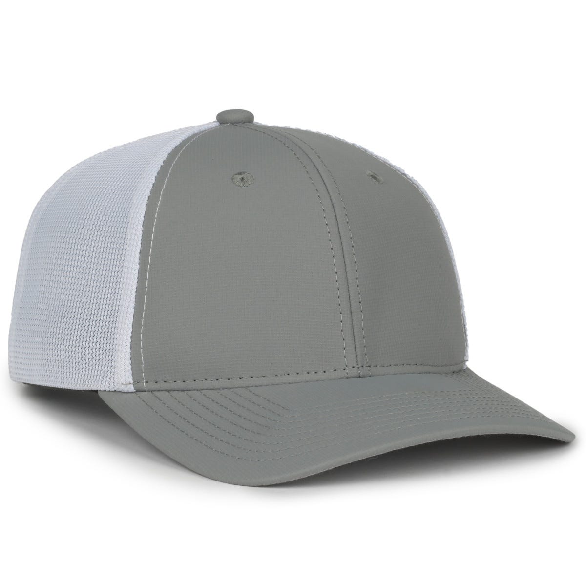 Oc Sports Mb2020pf Modern Performance Trucker Cap - Light Grey White