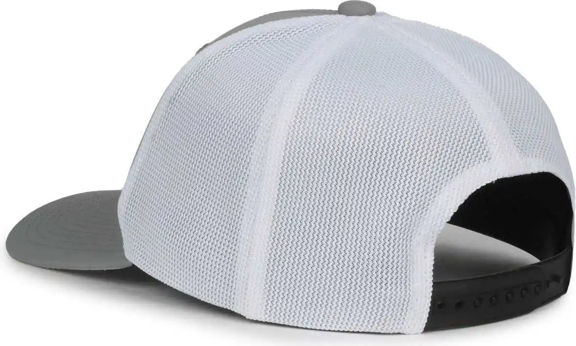 Oc Sports Mb2020pf Modern Performance Trucker Cap - Lt Gray White - Osfm