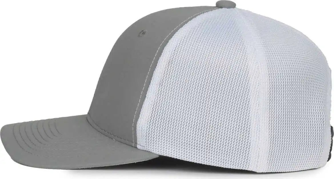 Oc Sports Mb2020pf Modern Performance Trucker Cap - Lt Gray White - Osfm