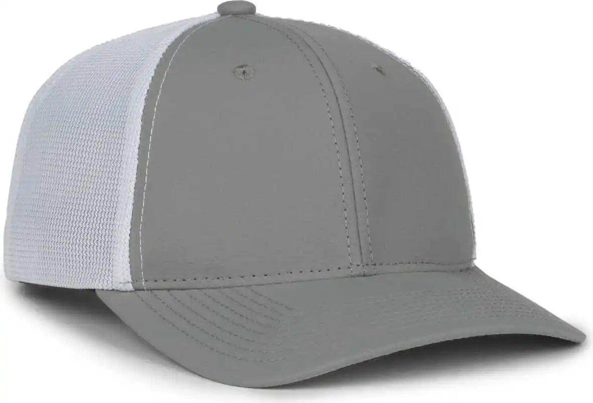 Oc Sports Mb2020pf Modern Performance Trucker Cap - Lt Gray White - Osfm