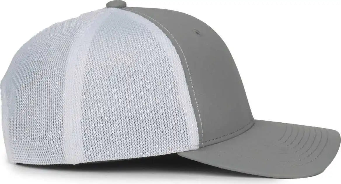 Oc Sports Mb2020pf Modern Performance Trucker Cap - Lt Gray White - Osfm