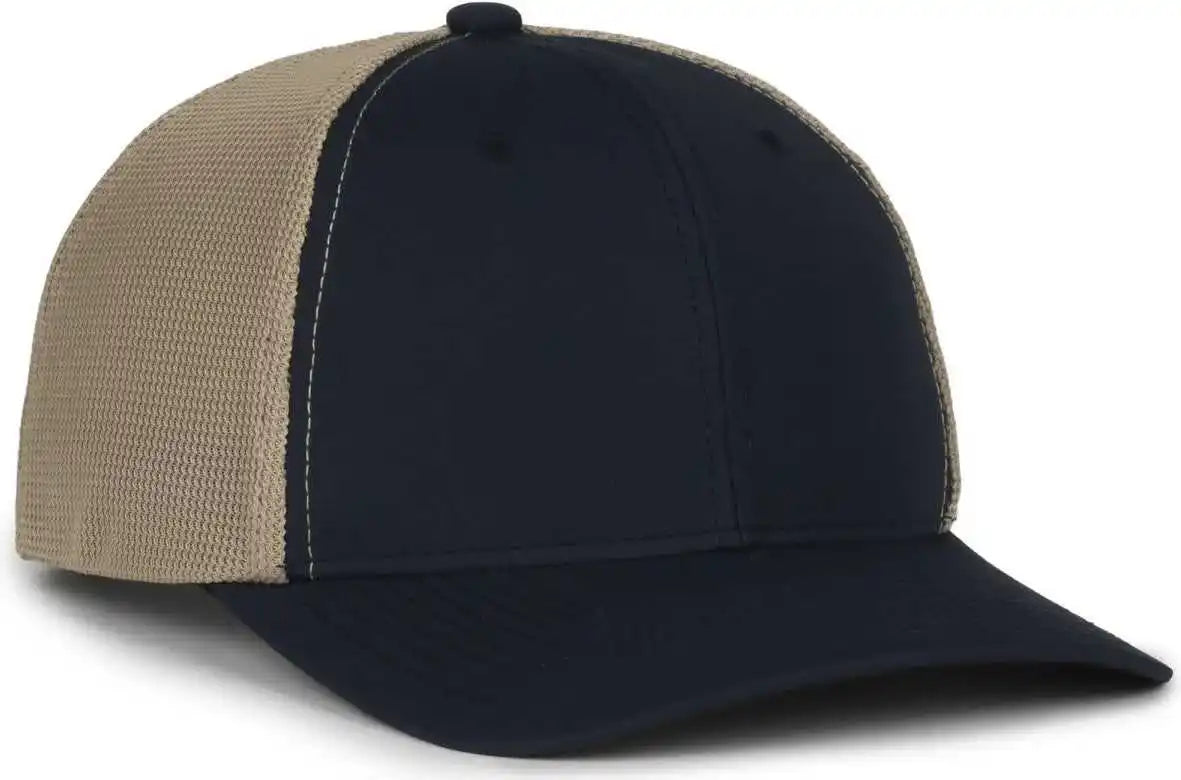 Oc Sports Mb2020pf Modern Performance Trucker Cap - Navy Khaki - Osfm