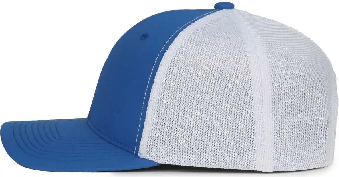 Oc Sports Mb2020pf Modern Performance Trucker Cap - Royal White - Osfm