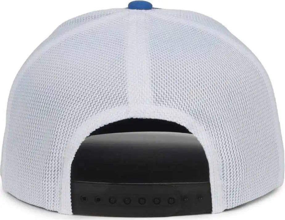 Oc Sports Mb2020pf Modern Performance Trucker Cap - Royal White - Osfm