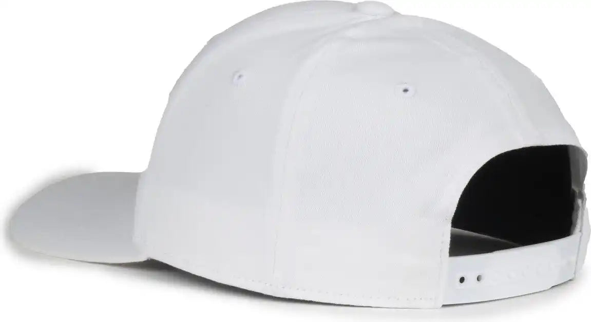 Oc Sports Mb2021 Modern Adjustable Solid Back Cap - White - Osfm