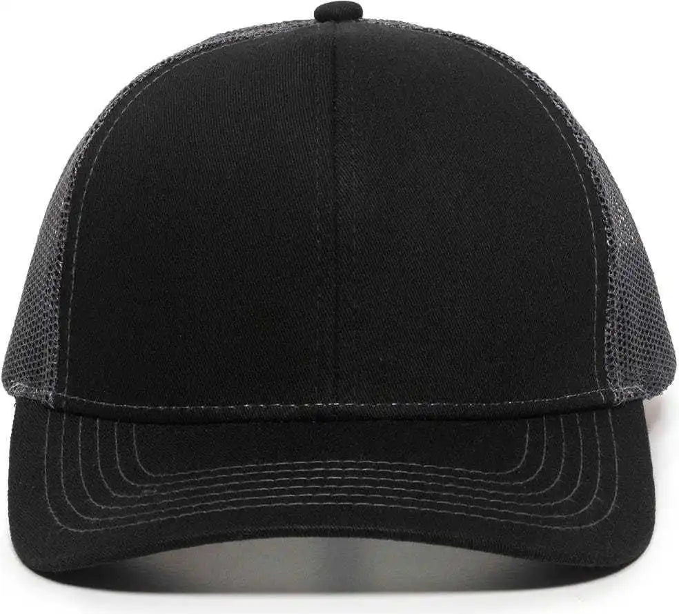 Oc Sports Mbw-600 Team Adjustable Mesh Back Ball Cap - Black Charcoal - Dark Gray / 6 7/8’’ - 7 1/2’’