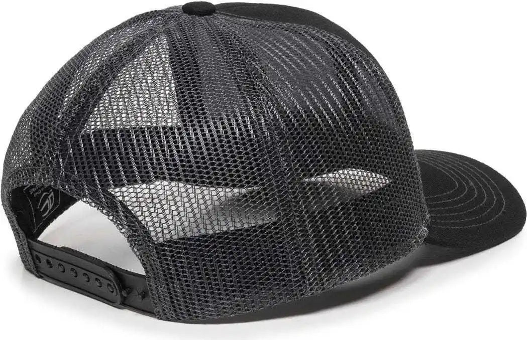 Oc Sports Mbw-600 Team Adjustable Mesh Back Ball Cap - Black Charcoal - Dark Gray / 6 7/8’’ - 7 1/2’’