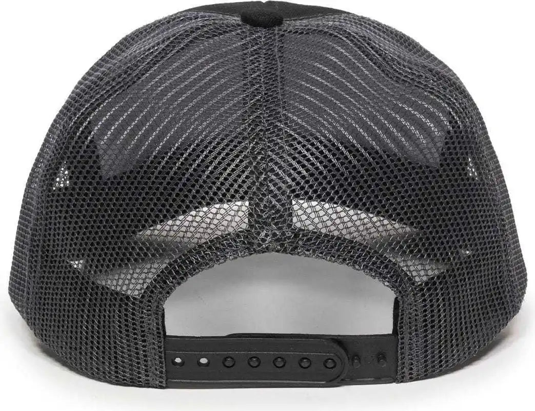 Oc Sports Mbw-600 Team Adjustable Mesh Back Ball Cap - Black Charcoal - Dark Gray / 6 7/8’’ - 7 1/2’’