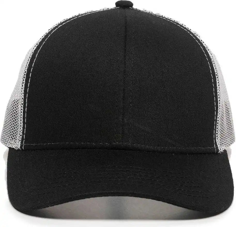 Oc Sports Mbw-600 Team Adjustable Mesh Back Ball Cap - Black White - 6 7/8’’ - 7 1/2’’