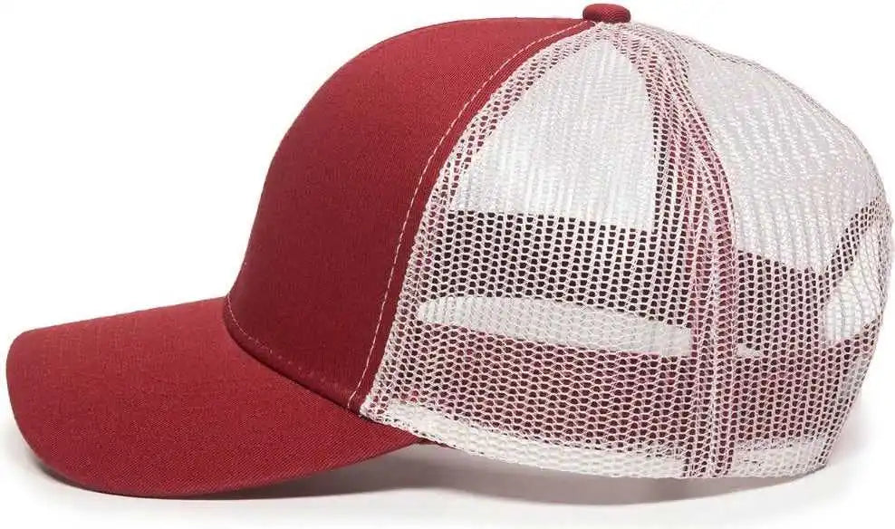 Oc Sports Mbw-600 Team Adjustable Mesh Back Ball Cap - Cardinal White - Adult