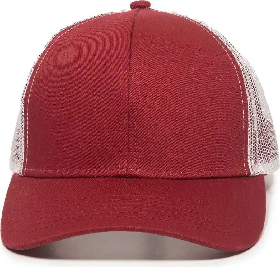 Oc Sports Mbw-600 Team Adjustable Mesh Back Ball Cap - Cardinal White - Adult