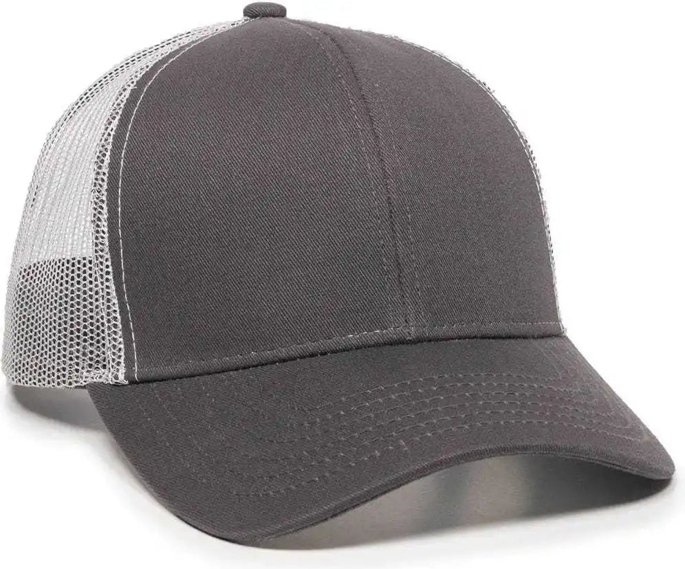 Oc Sports Mbw-600 Team Adjustable Mesh Back Ball Cap - Charcoal White - Dark Gray / 6 7/8’’ - 7 1/2’’