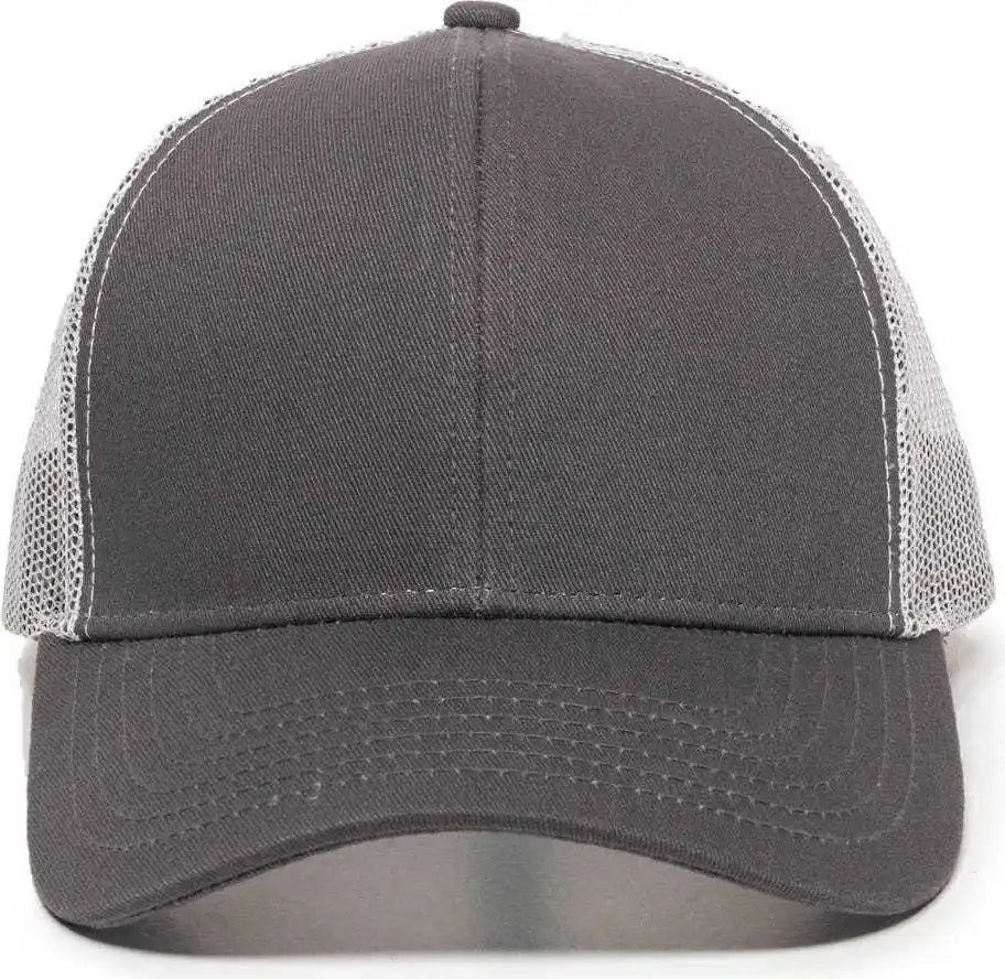 Oc Sports Mbw-600 Team Adjustable Mesh Back Ball Cap - Charcoal White - Dark Gray / 6 7/8’’ - 7 1/2’’
