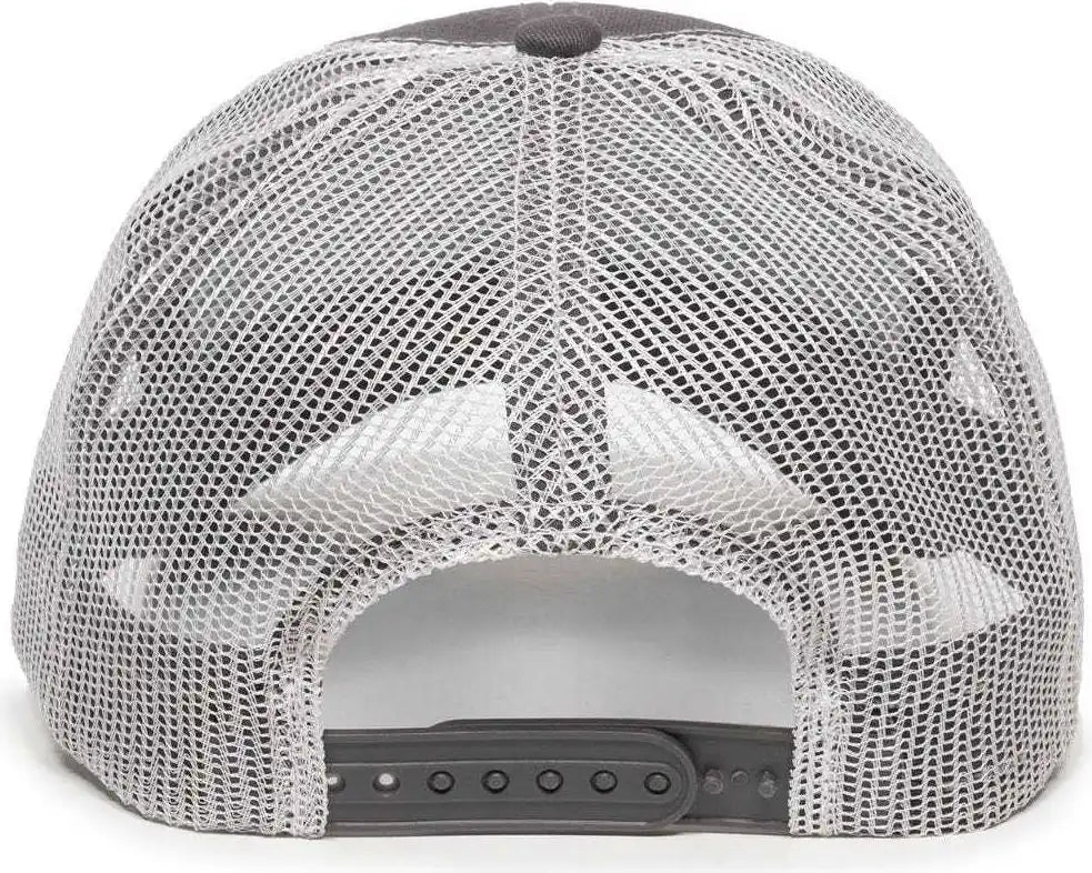 Oc Sports Mbw-600 Team Adjustable Mesh Back Ball Cap - Charcoal White - Dark Gray / 6 7/8’’ - 7 1/2’’