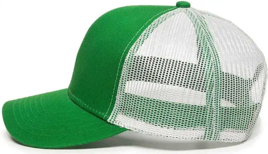 Oc Sports Mbw-600 Team Adjustable Mesh Back Ball Cap - Kelly White - 6 7/8’’ - 7 1/2’’