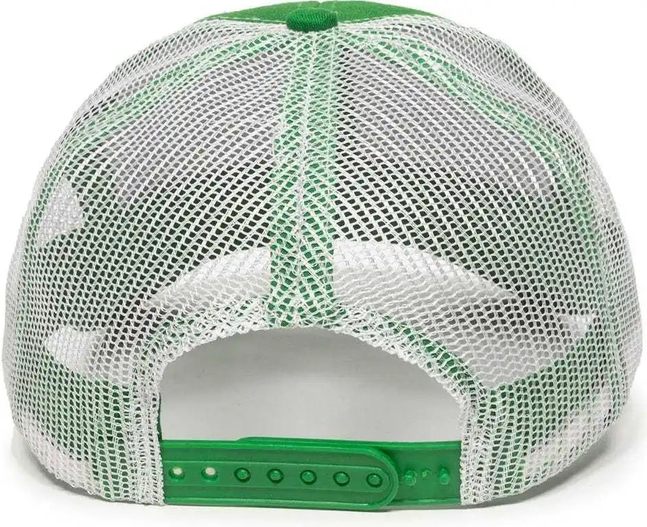 Oc Sports Mbw-600 Team Adjustable Mesh Back Ball Cap - Kelly White - 6 7/8’’ - 7 1/2’’