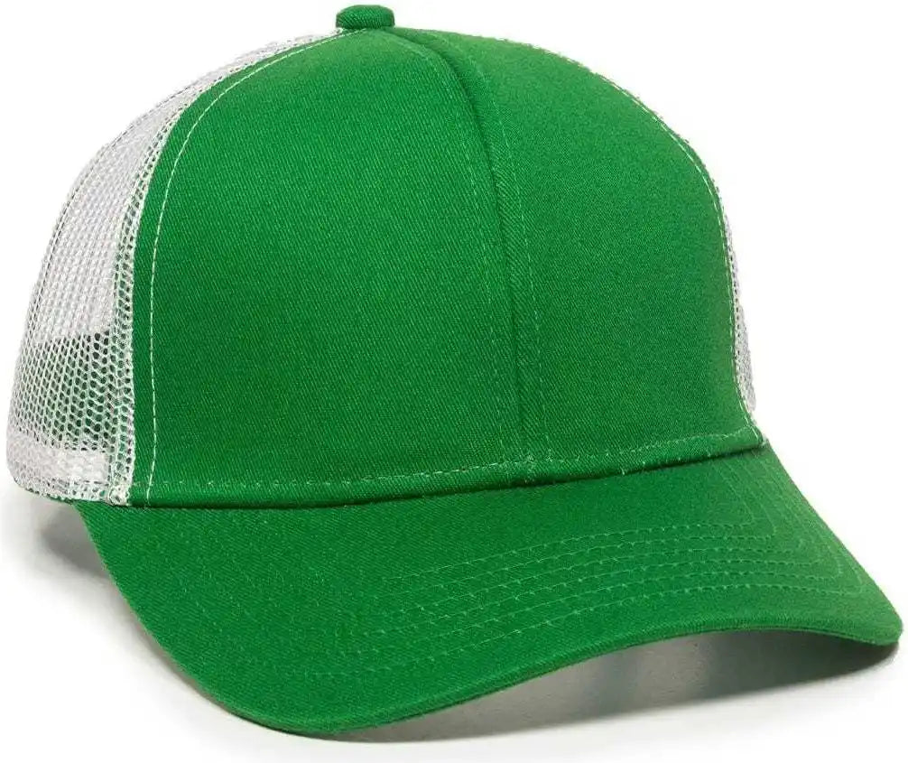 Oc Sports Mbw-600 Team Adjustable Mesh Back Ball Cap - Kelly White - 6 7/8’’ - 7 1/2’’