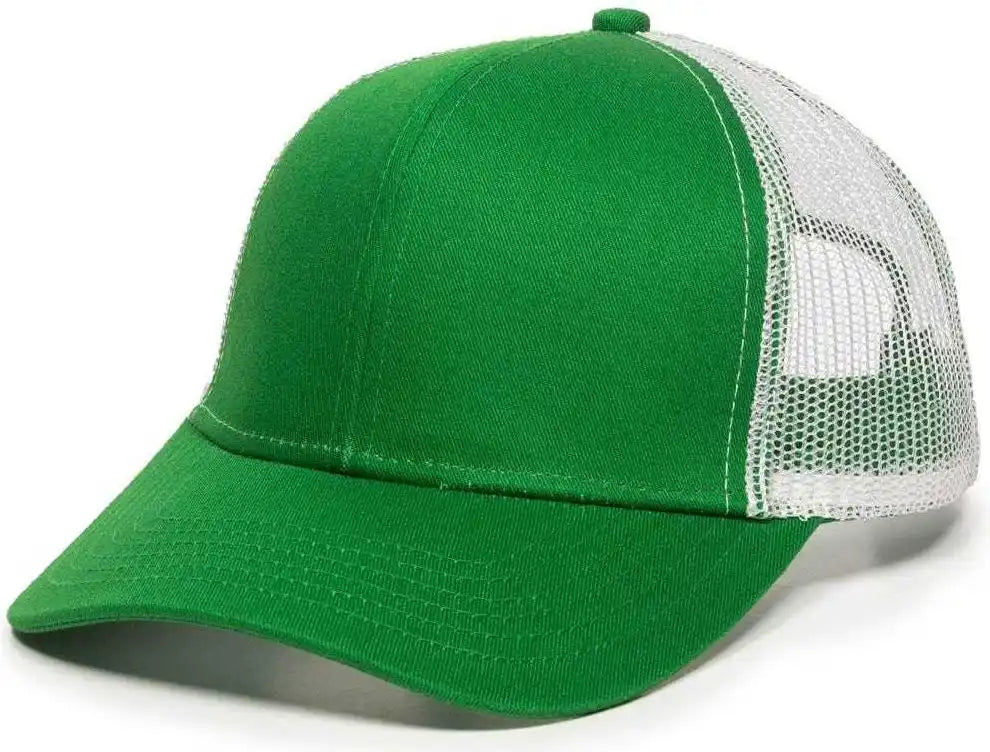 Oc Sports Mbw-600 Team Adjustable Mesh Back Ball Cap - Kelly White - 6 7/8’’ - 7 1/2’’