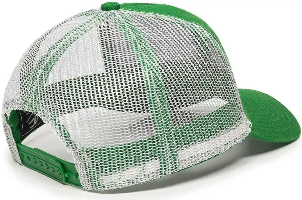 Oc Sports Mbw-600 Team Adjustable Mesh Back Ball Cap - Kelly White - 6 7/8’’ - 7 1/2’’