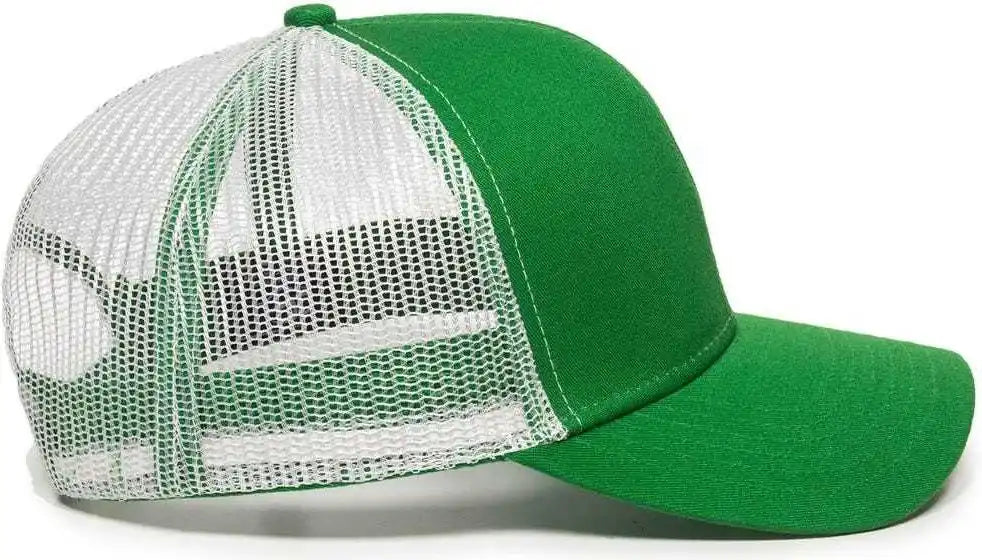 Oc Sports Mbw-600 Team Adjustable Mesh Back Ball Cap - Kelly White - 6 7/8’’ - 7 1/2’’