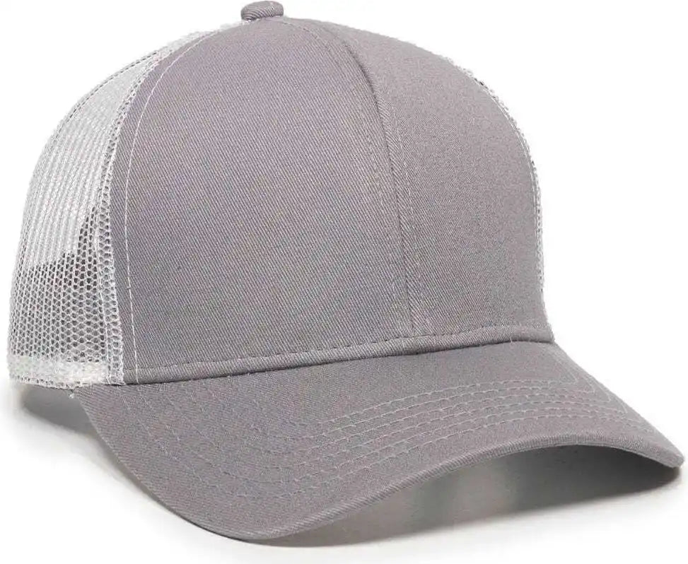 Oc Sports Mbw-600 Team Adjustable Mesh Back Ball Cap - Lt Gray White - Light / 6 7/8’’ - 7 1/2’’