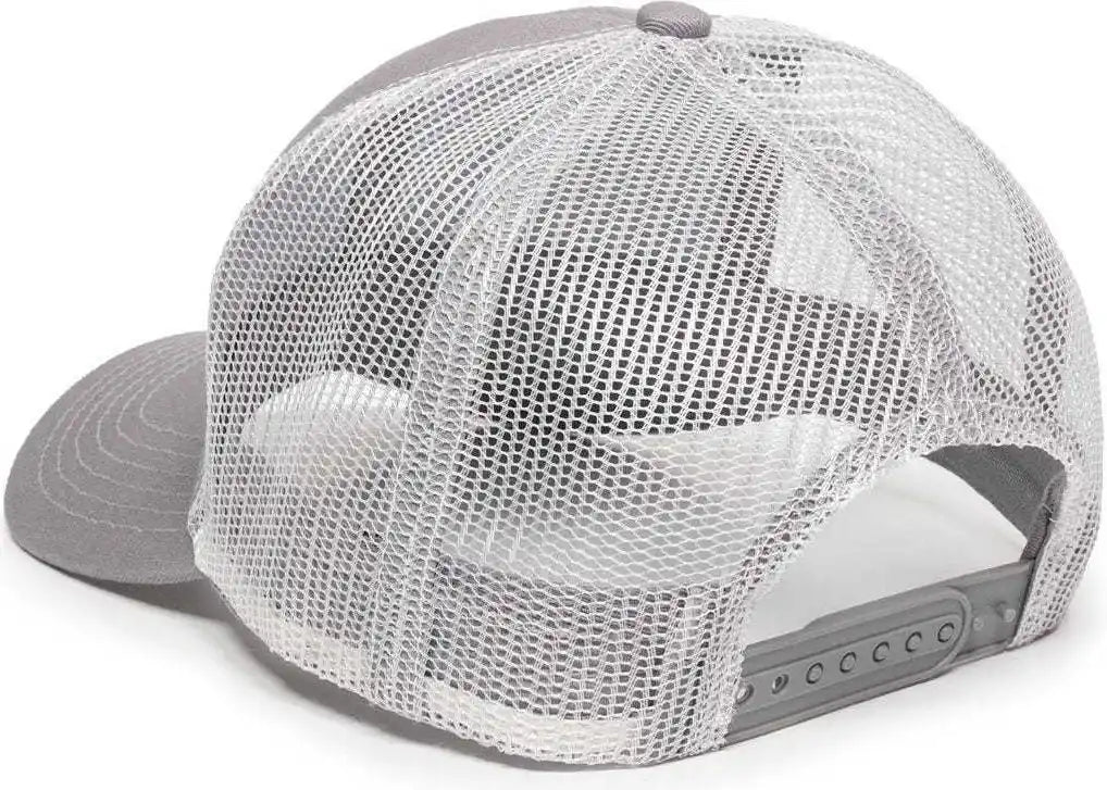 Oc Sports Mbw-600 Team Adjustable Mesh Back Ball Cap - Lt Gray White - Light / 6 7/8’’ - 7 1/2’’