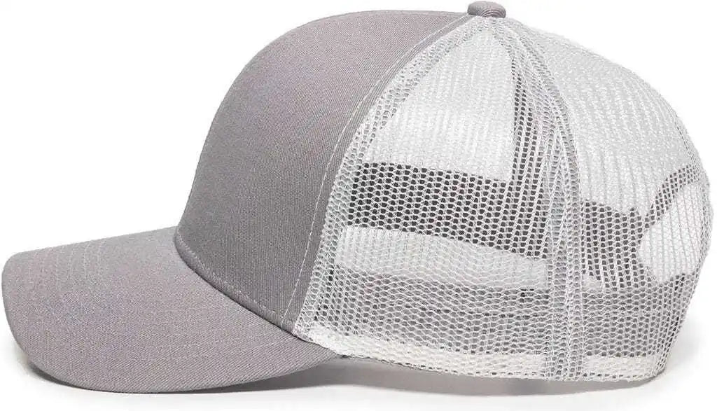 Oc Sports Mbw-600 Team Adjustable Mesh Back Ball Cap - Lt Gray White - Light / 6 7/8’’ - 7 1/2’’