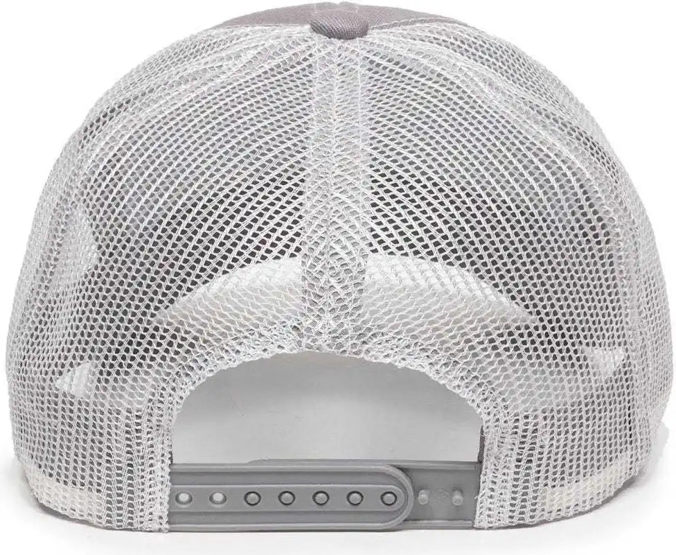 Oc Sports Mbw-600 Team Adjustable Mesh Back Ball Cap - Lt Gray White - Light / 6 7/8’’ - 7 1/2’’