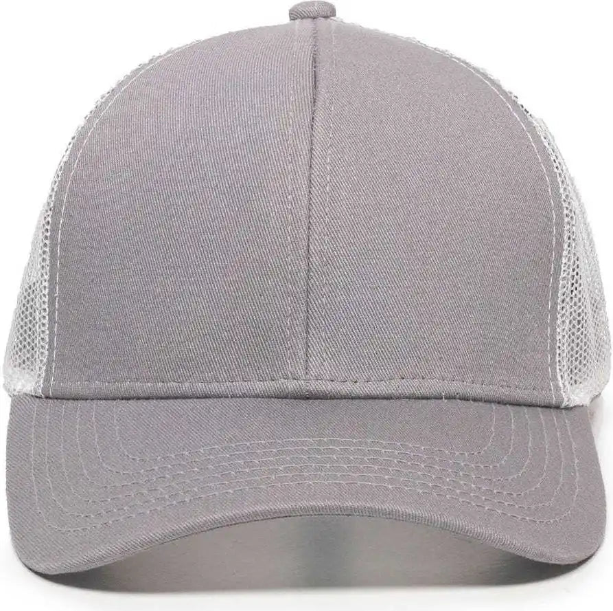 Oc Sports Mbw-600 Team Adjustable Mesh Back Ball Cap - Lt Gray White - Light / 6 7/8’’ - 7 1/2’’