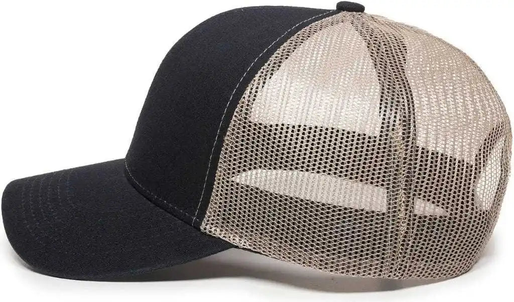 Oc Sports Mbw-600 Team Adjustable Mesh Back Ball Cap - Navy Khaki - 6 7/8’’ - 7 1/2’’