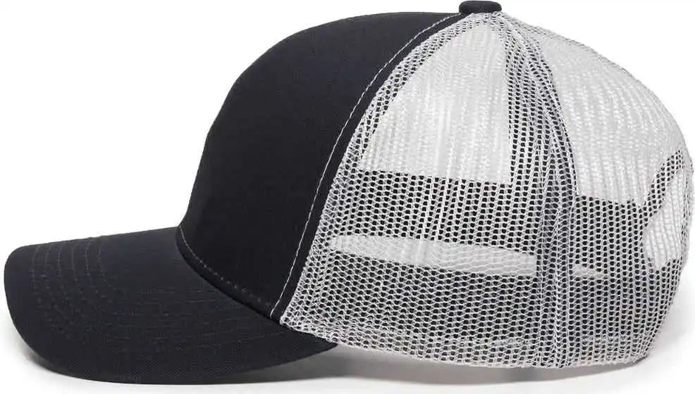 Oc Sports Mbw-600 Team Adjustable Mesh Back Ball Cap - Navy White - 6 7/8’’ - 7 1/2’’