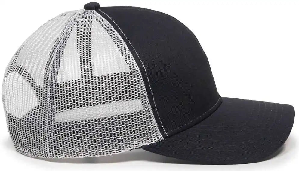 Oc Sports Mbw-600 Team Adjustable Mesh Back Ball Cap - Navy White - 6 7/8’’ - 7 1/2’’