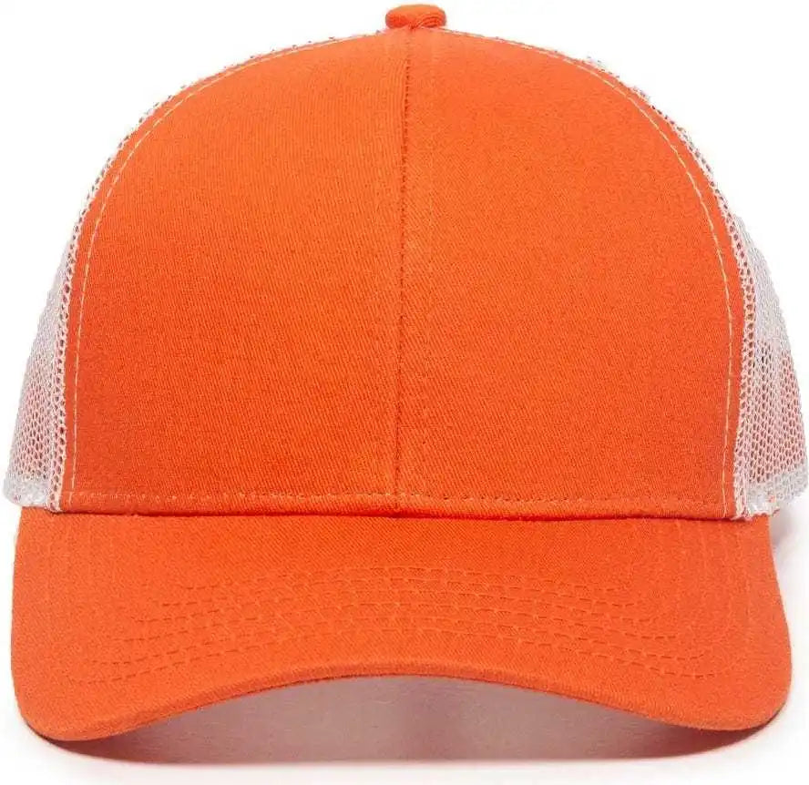 Oc Sports Mbw-600 Team Adjustable Mesh Back Ball Cap - Orange White - 6 7/8’’ - 7 1/2’’