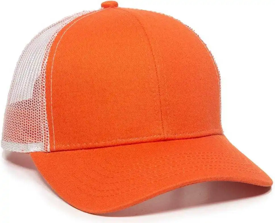 Oc Sports Mbw-600 Team Adjustable Mesh Back Ball Cap - Orange White - 6 7/8’’ - 7 1/2’’