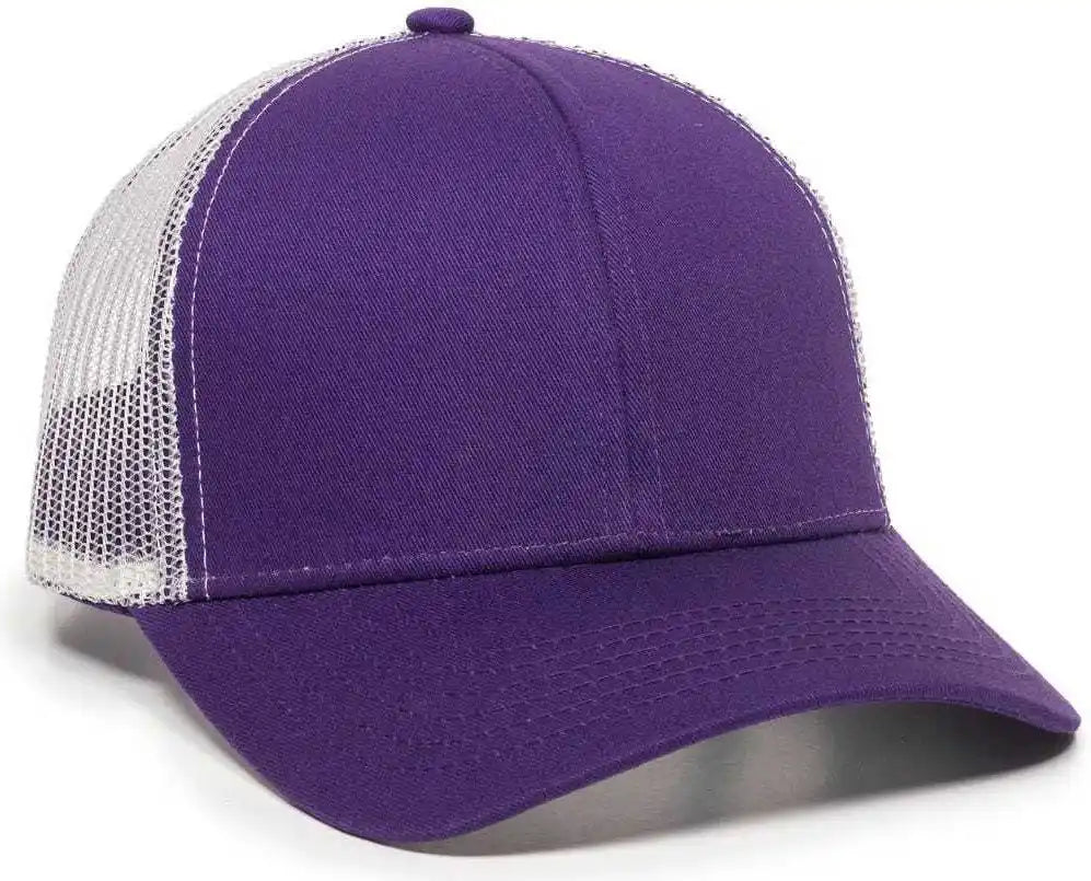 Oc Sports Mbw-600 Team Adjustable Mesh Back Ball Cap - Purple White - 6 7/8’’ - 7 1/2’’