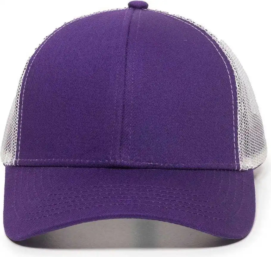 Oc Sports Mbw-600 Team Adjustable Mesh Back Ball Cap - Purple White - 6 7/8’’ - 7 1/2’’