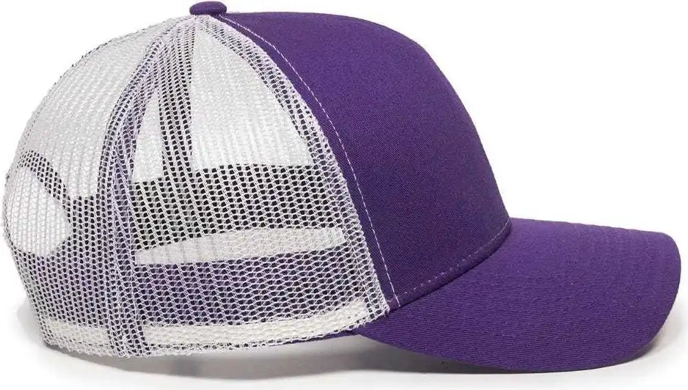 Oc Sports Mbw-600 Team Adjustable Mesh Back Ball Cap - Purple White - 6 7/8’’ - 7 1/2’’