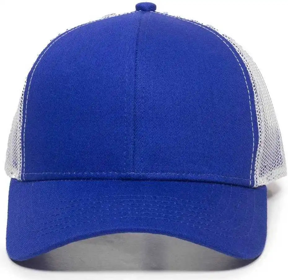 Oc Sports Mbw-600 Team Adjustable Mesh Back Ball Cap - Royal White - 6 7/8’’ - 7 1/2’’
