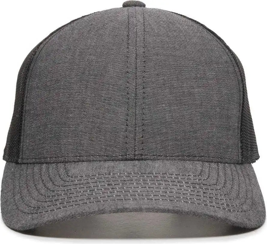 Oc Sports Mbw-800cb Adjustable Mesh Back Cap - Heathered Black - 6 7/8’’ - 7 1/2’’