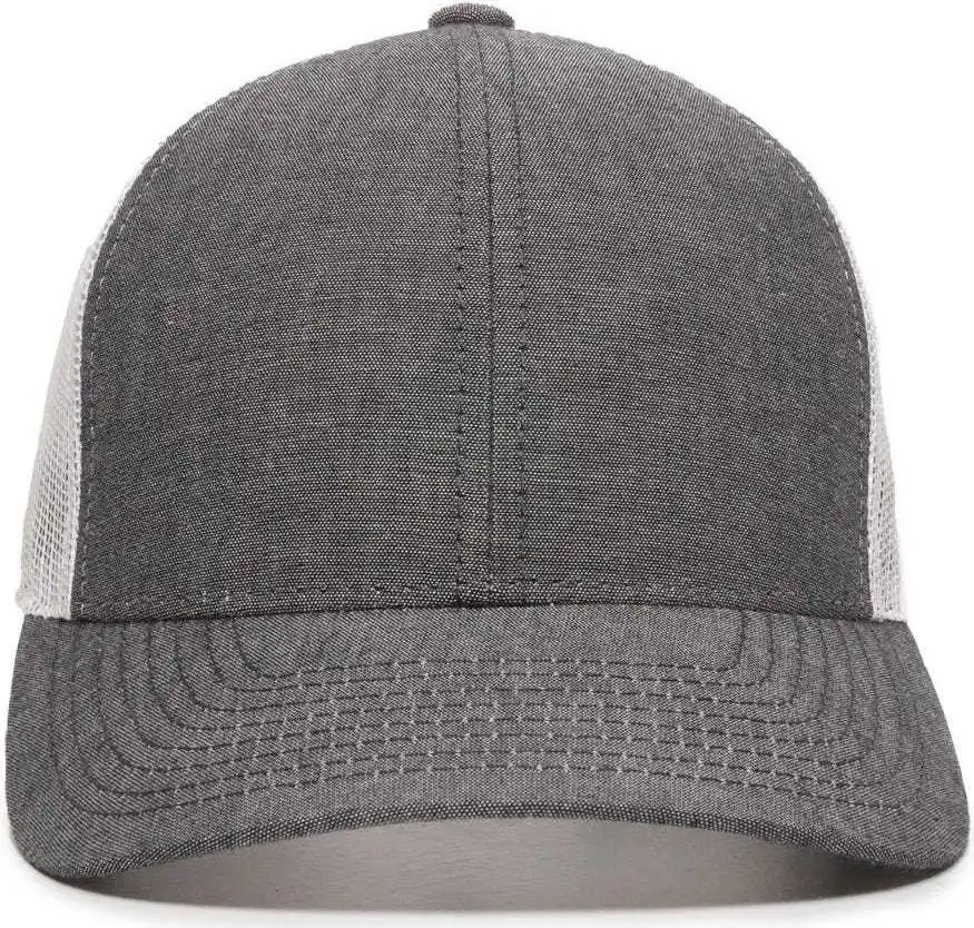 Oc Sports Mbw-800cb Adjustable Mesh Back Cap - Heathered Black White - 6 7/8’’ - 7 1/2’’