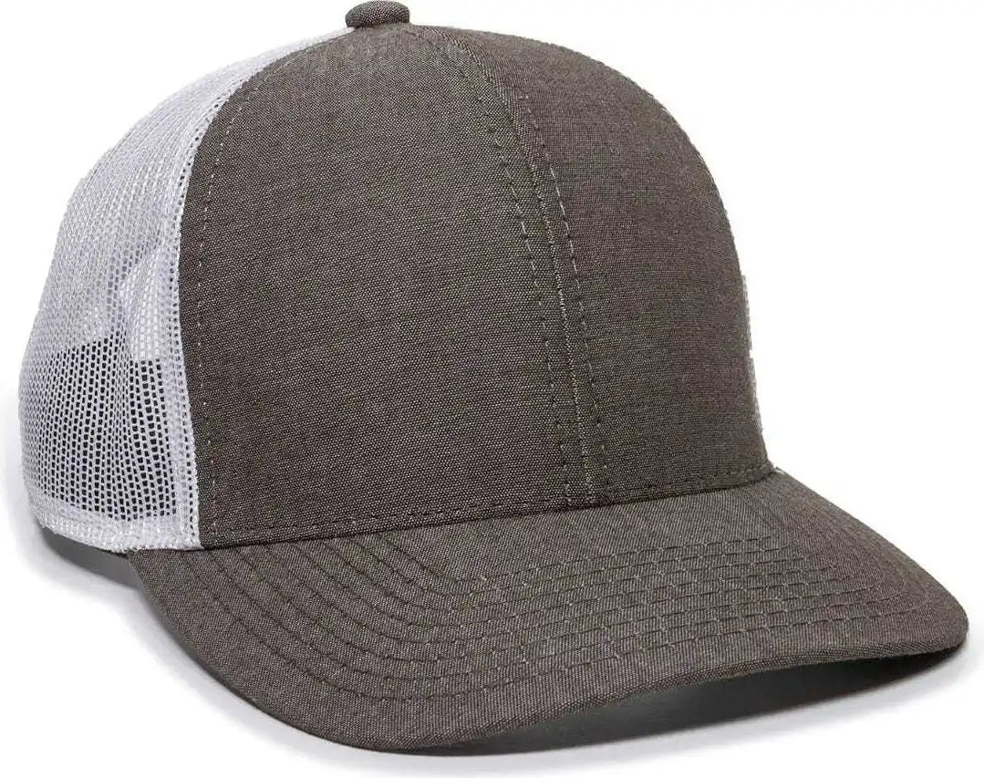 Oc Sports Mbw-800cb Adjustable Mesh Back Cap - Heathered Brown White - 6 7/8’’ - 7 1/2’’