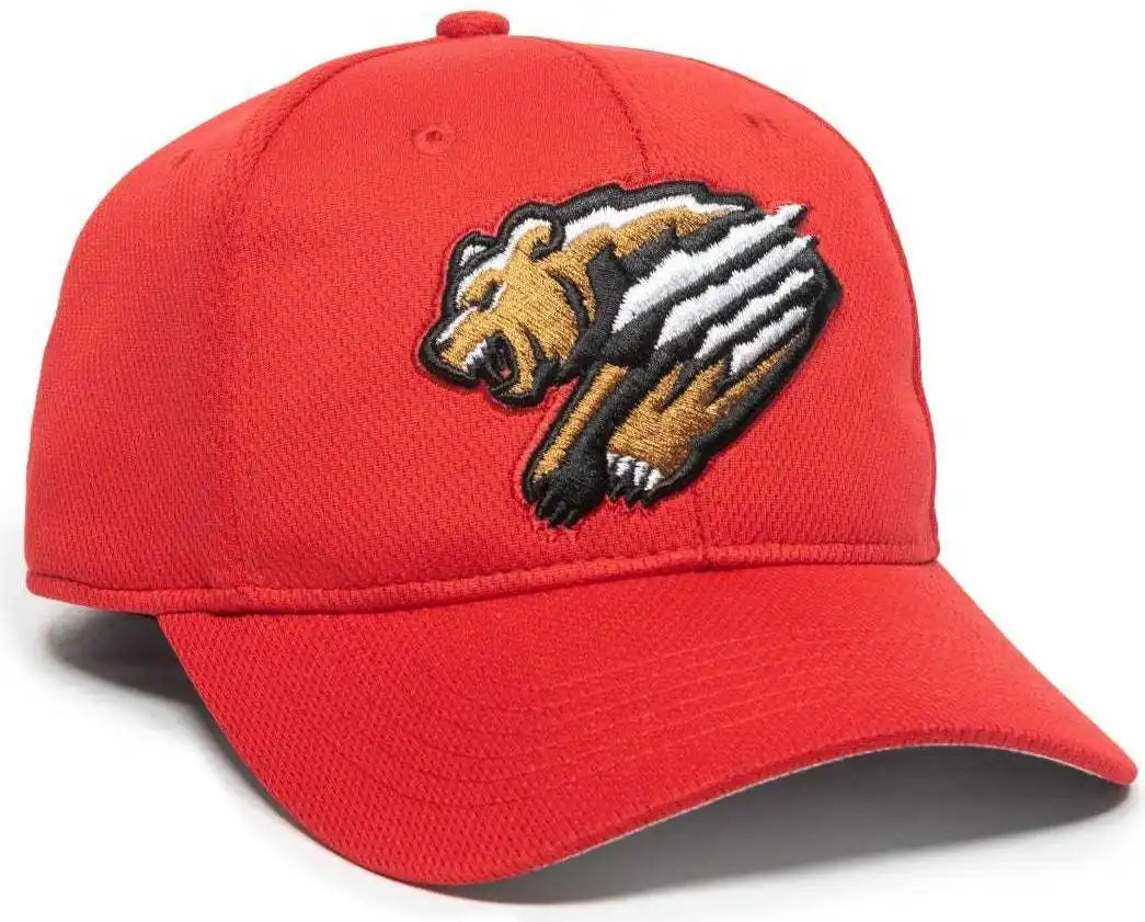 Oc Sports Min-350 Milb Replica Polyester Baseball Cap - Fresno-grizzlies Red - 6 3/8’’ - 7’’