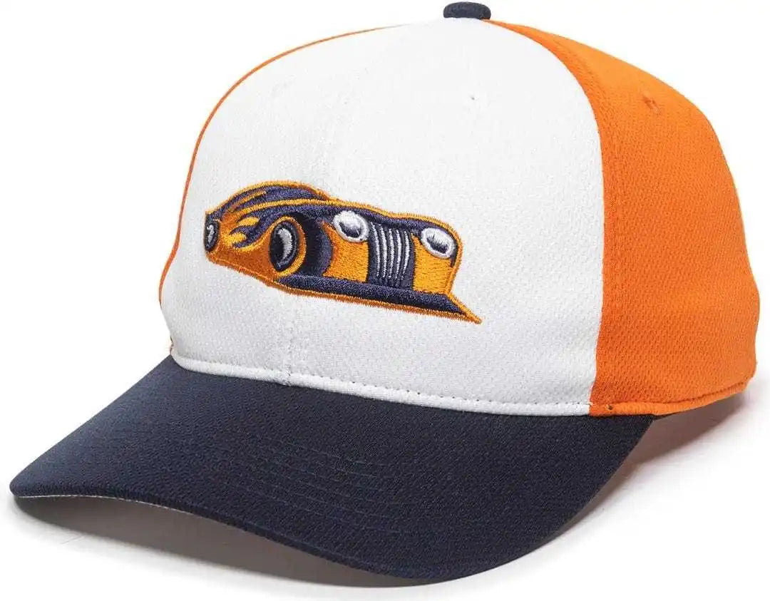 Oc Sports Min-350 Milb Replica Polyester Baseball Cap - Bowling Green Hot Rods White Orange