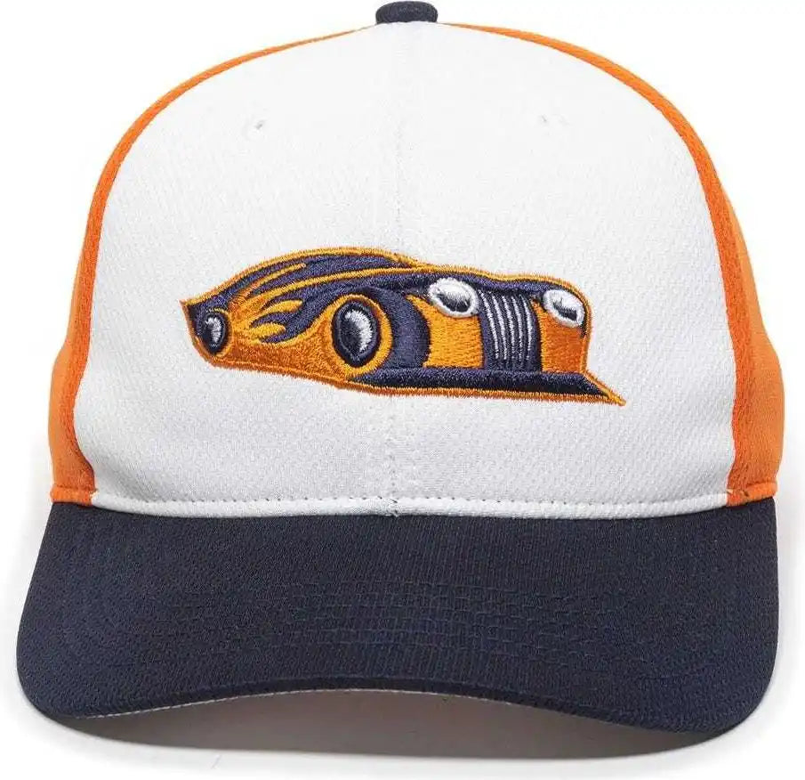 Oc Sports Min-350 Milb Replica Polyester Baseball Cap - Bowling Green Hot Rods White Orange